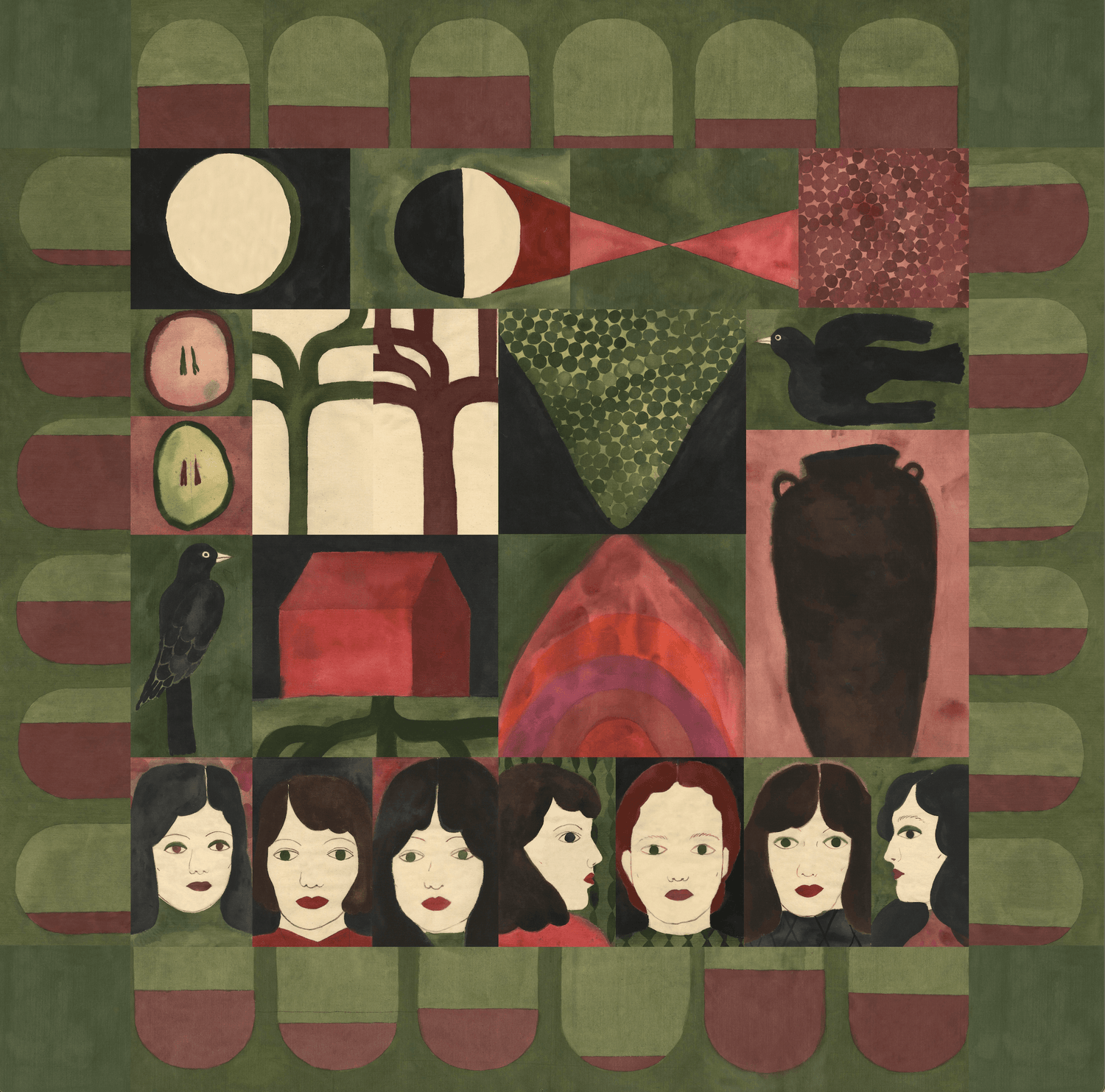 Impresión artesanal Paulina Silva "Arriba, abajo, Fuera y Dentro", 2023