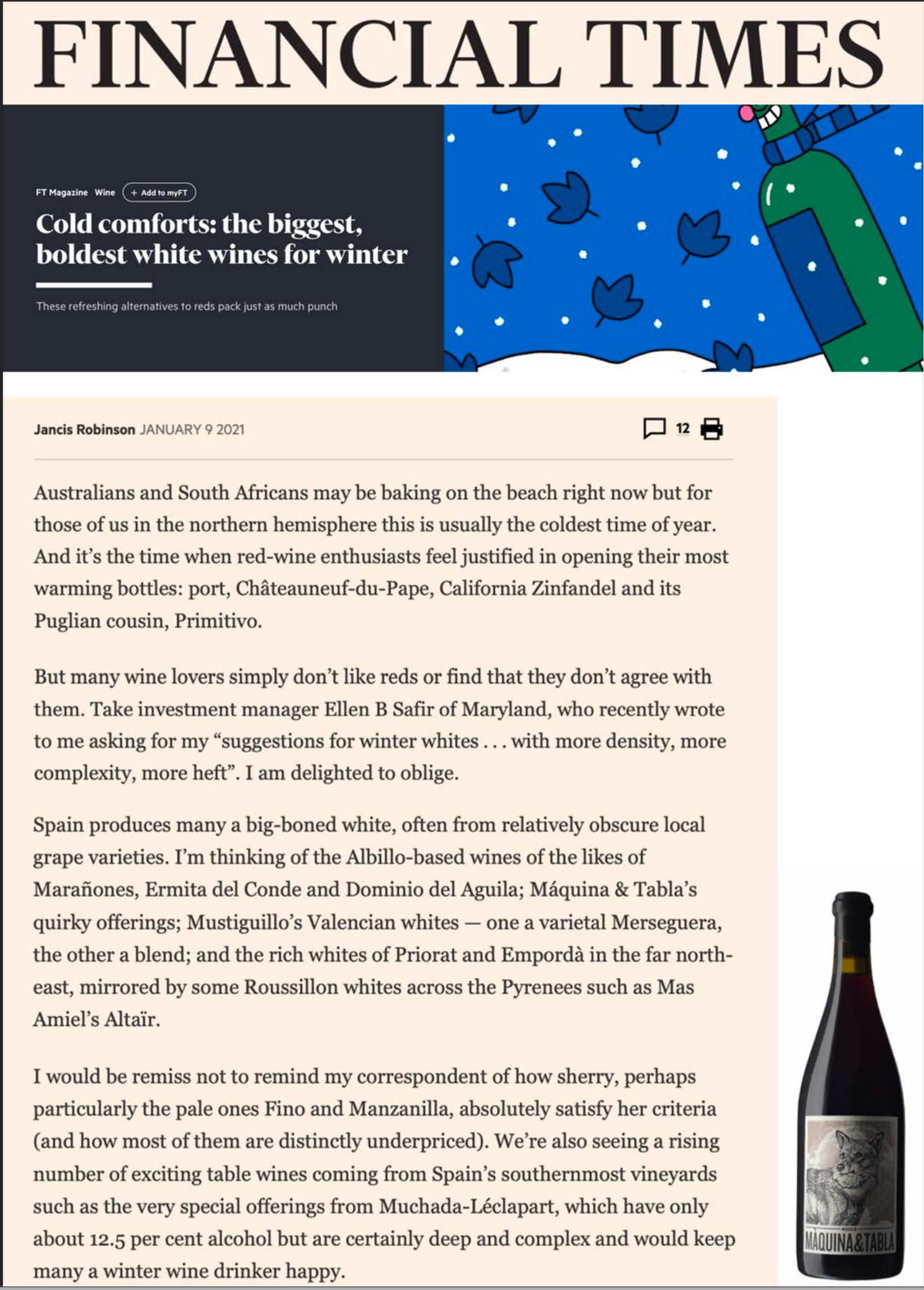Màquina&Tabla en Finantial Times